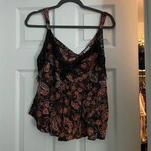 Free people NWT floral lace tank size xs